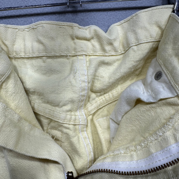 Vintage 90s Levi's 505 Yellow Jeans Size 32