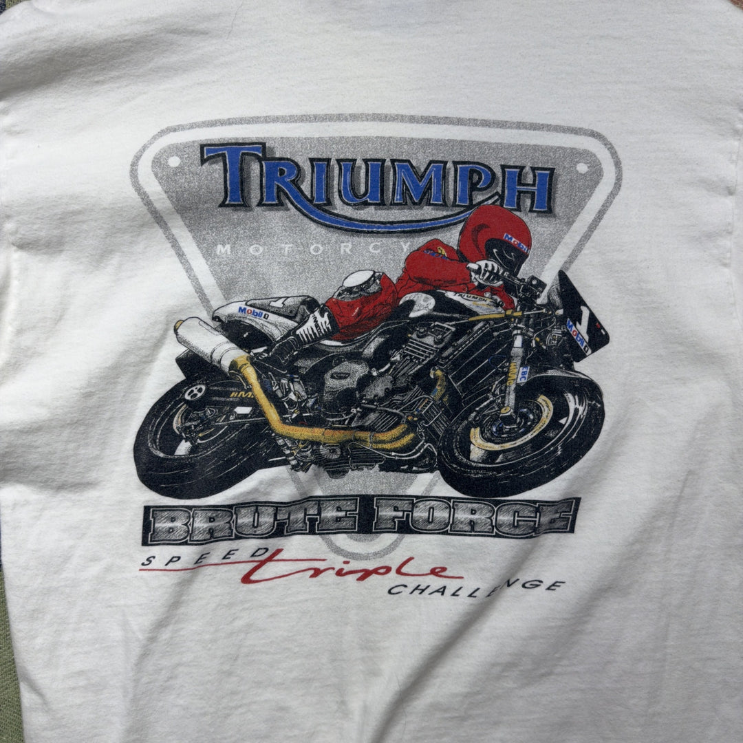 Triumph motorcycles Vintage T Shirt Size Large 90s