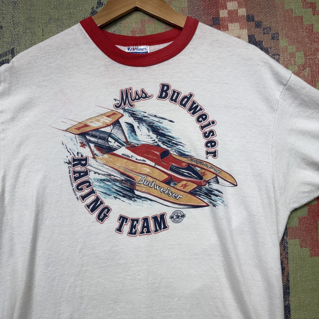 Miss Budweiser Vintage Boat Racing T Shirt XL 80s