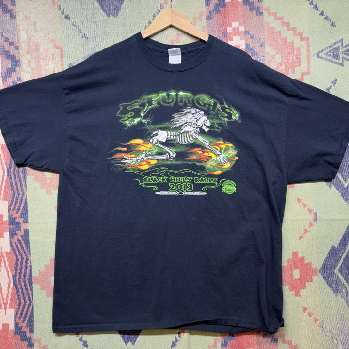 2013 Sturgis Skeleton Vintage T Shirt Size XXL
