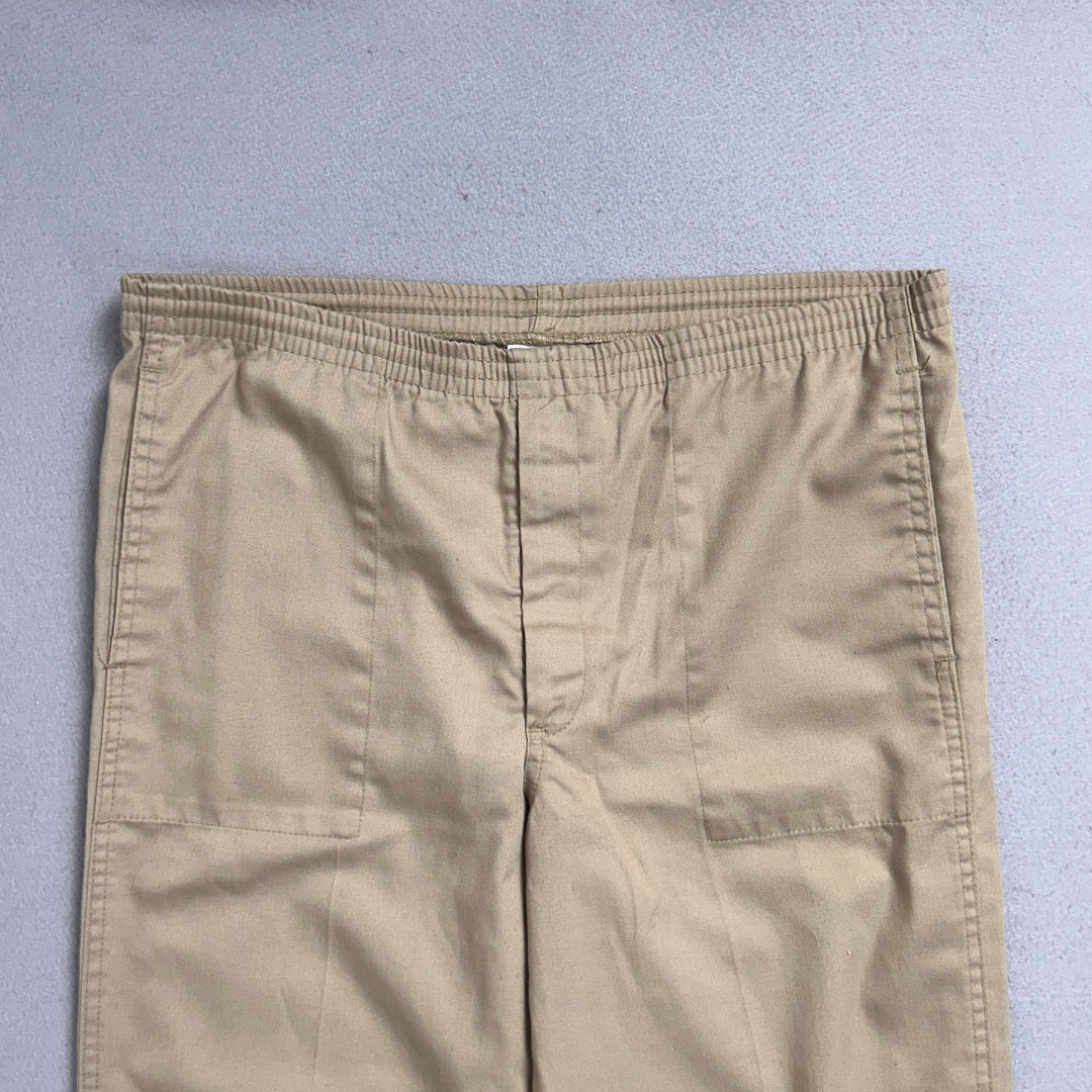 Vintage 80s Levi's Stadium Pants Khaki Drawstring Size M 36x32