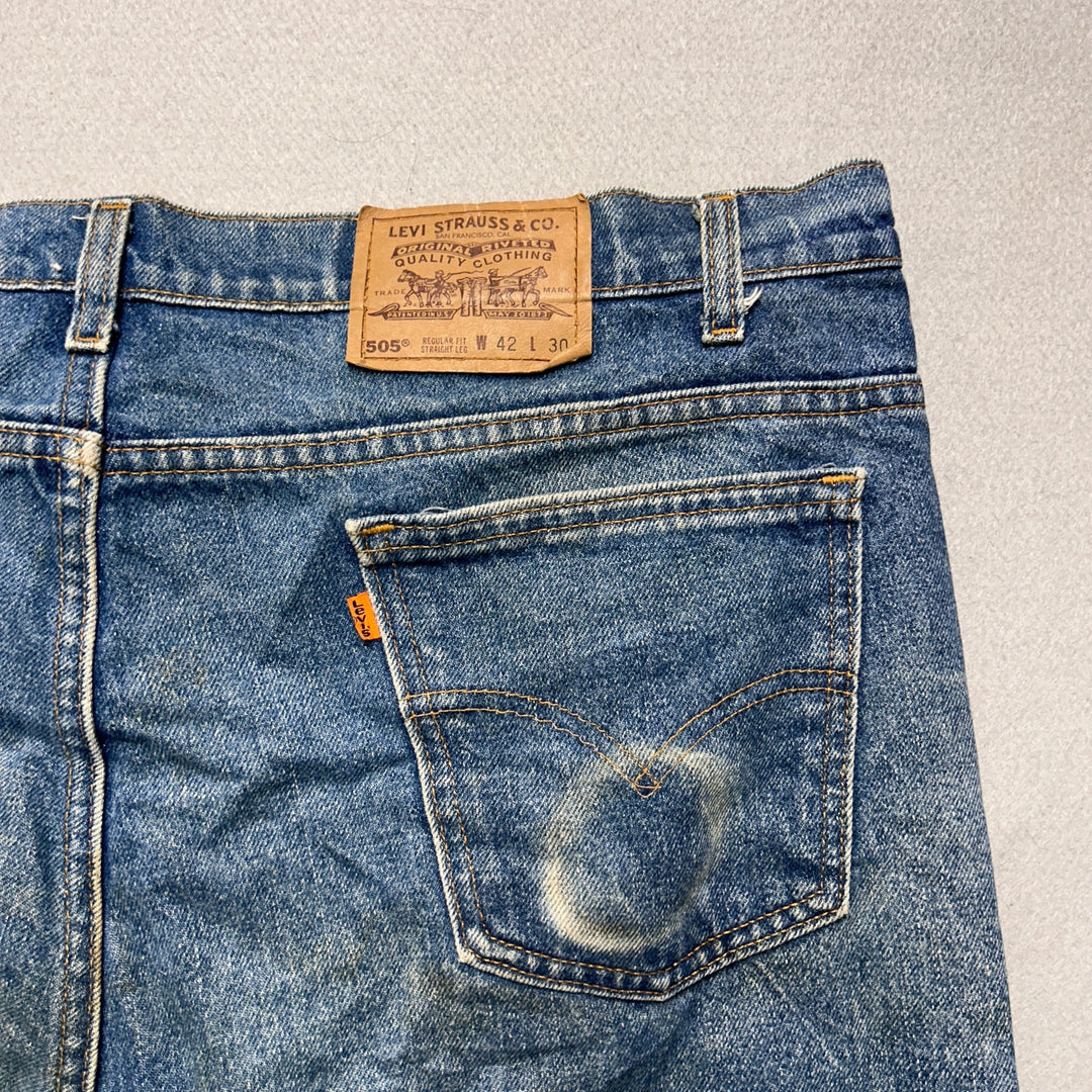 Vintage Levi's Custom Flared 505 Western Jeans Size 42x30