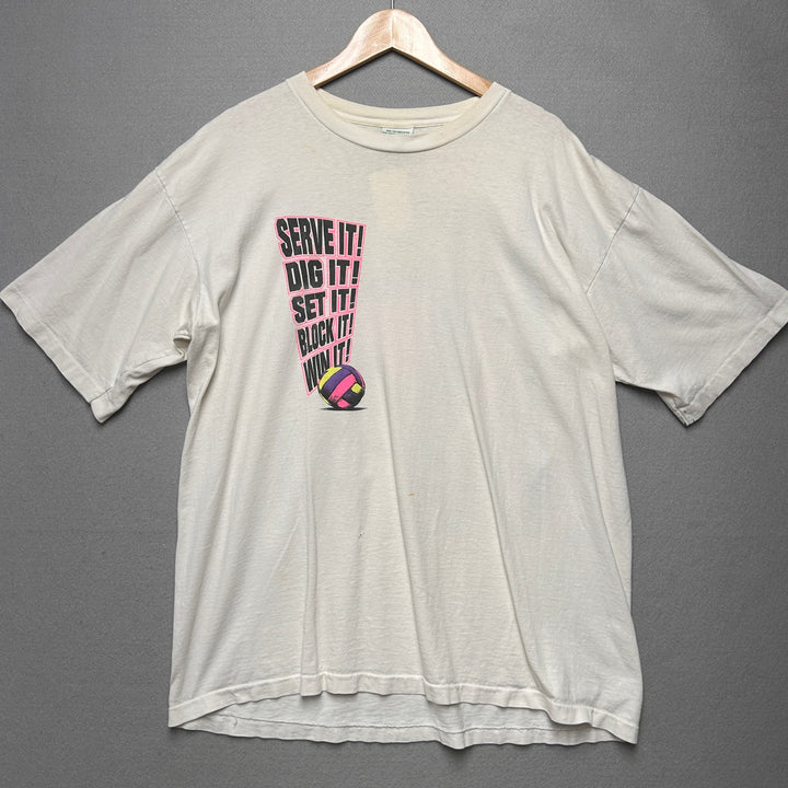 Vintage Coed Naked Volleyball T Shirt Size XL