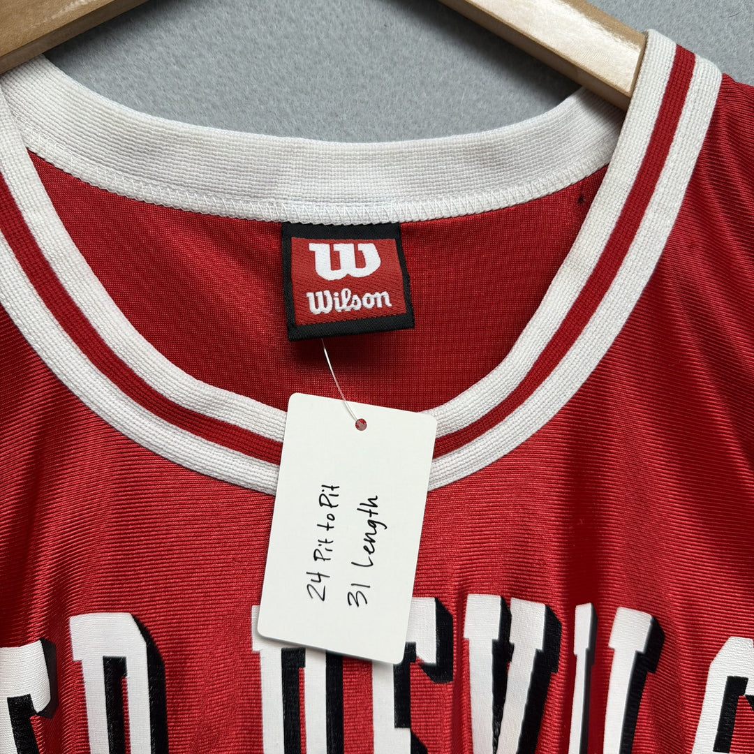 Vintage Wilson Red Devils Basketball Jersey Size XL