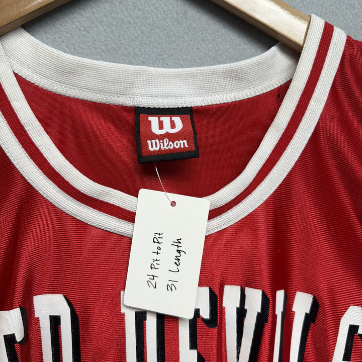 Vintage Wilson Red Devils Basketball Jersey Size XL