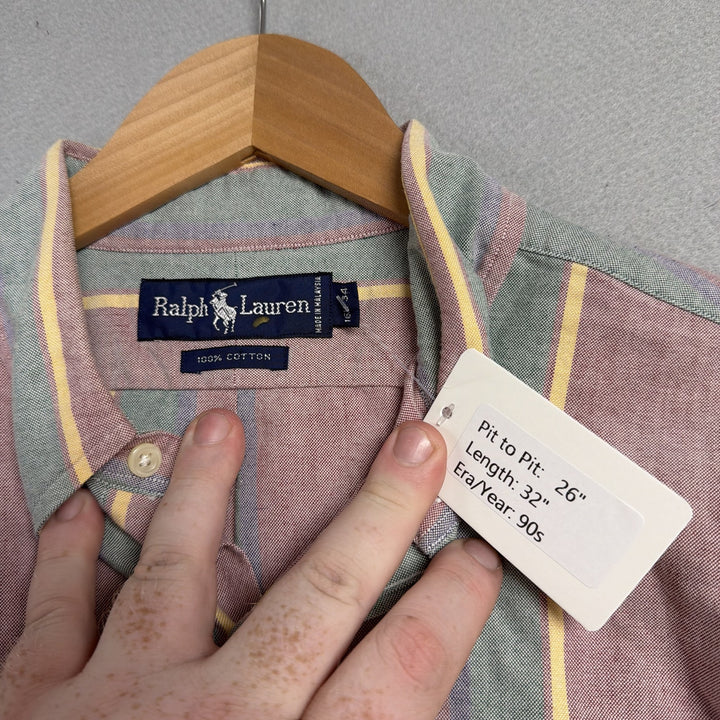 Vintage Polo Ralph Lauren Striped Button Down Shirt Size XL