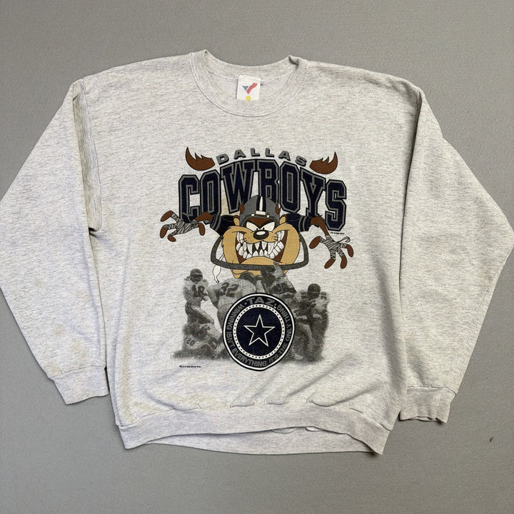 Vintage Dallas Cowboys Taz Looney Tunes Sweatshirt Size XL