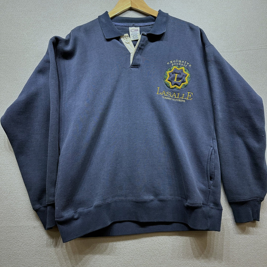 Vintage Lasalle Collared Sweatshirt Size Medium