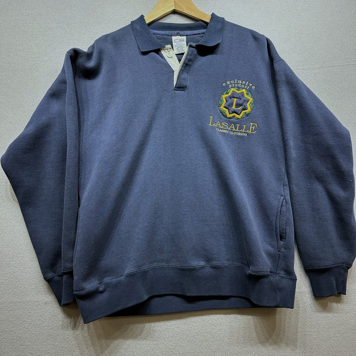 Vintage Lasalle Collared Sweatshirt Size Medium