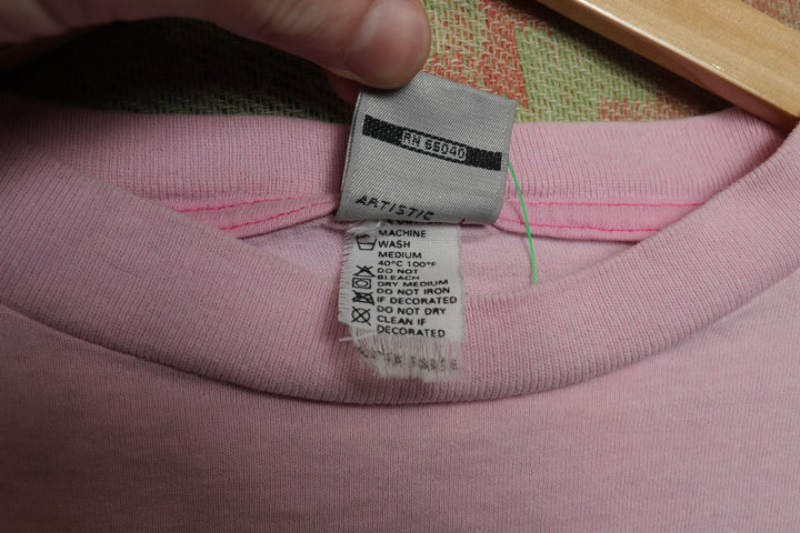 Ocean Pacific Vintage Pink Surf T Shirt Large 80s