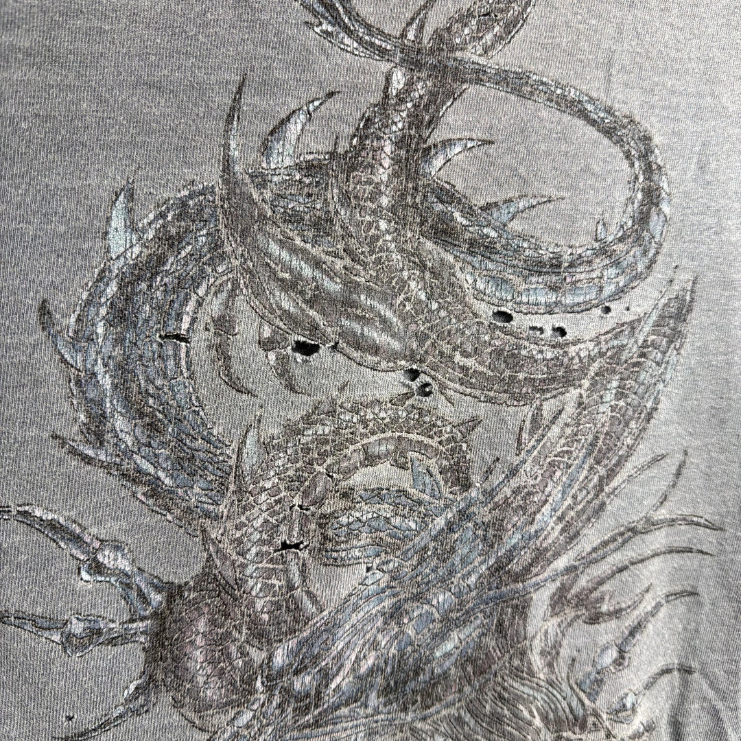 Vintage Top Heavy Dragon Thrashed Distressed Shirt size XL