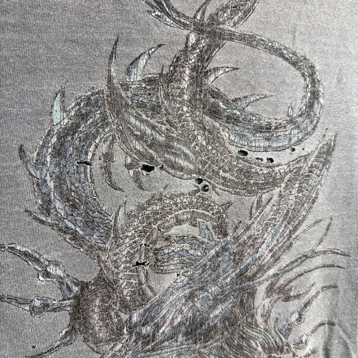 Vintage Top Heavy Dragon Thrashed Distressed Shirt size XL
