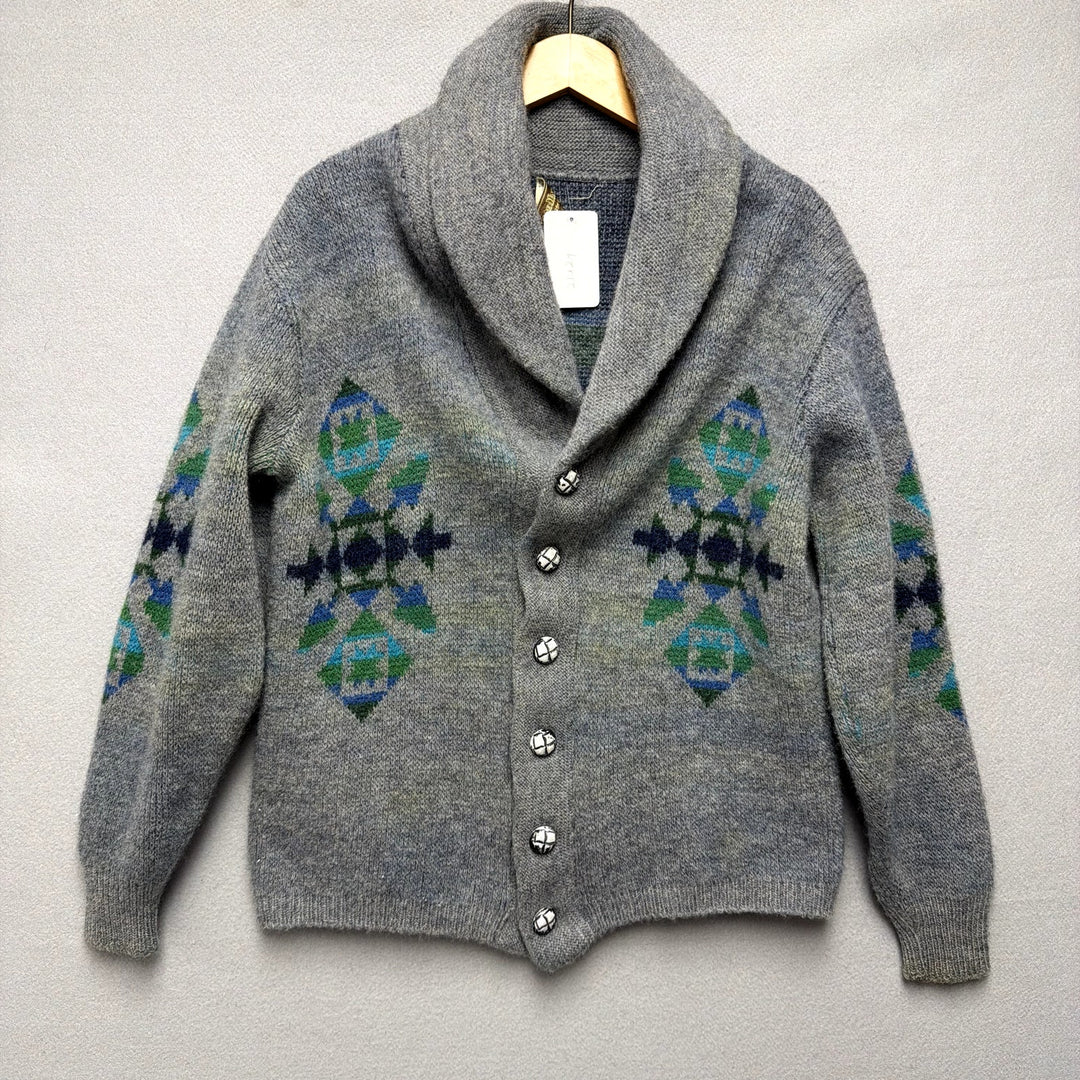 Vintage Pendleton Aztec Shawl Collar Cardigan Sweater Size Large