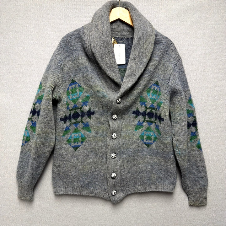Vintage Pendleton Aztec Shawl Collar Cardigan Sweater Size Large