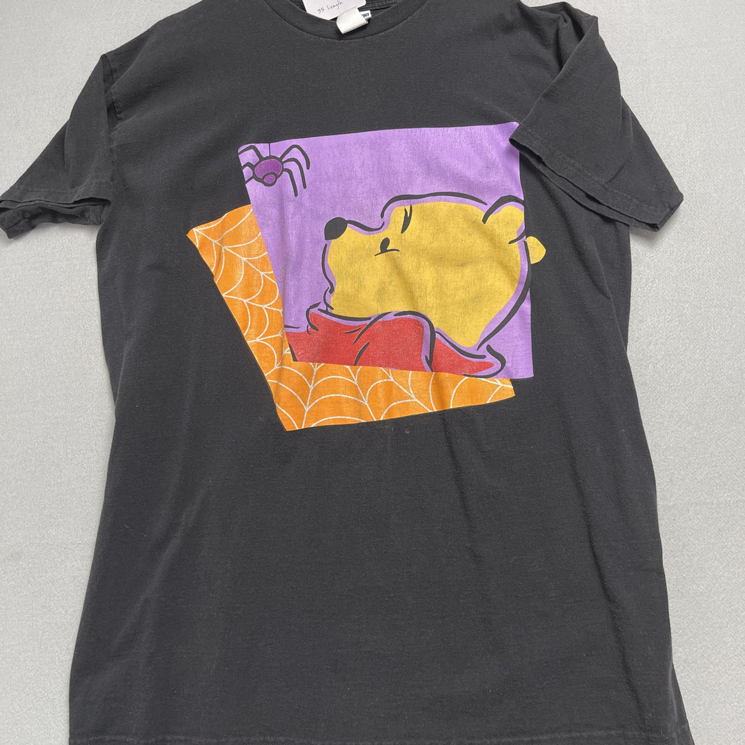Vintage Pooh Bear Spider Halloween Sleep Shirt One Size 26x35