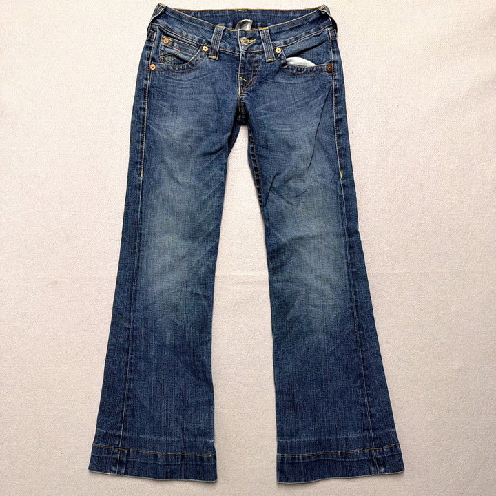 Vintage True Religion Low Rise Flare Candace Jeans Size 26