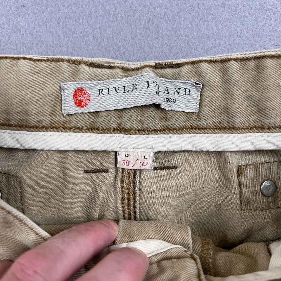 River Island Men's Buckle Back Carpenter Pants Size 32
