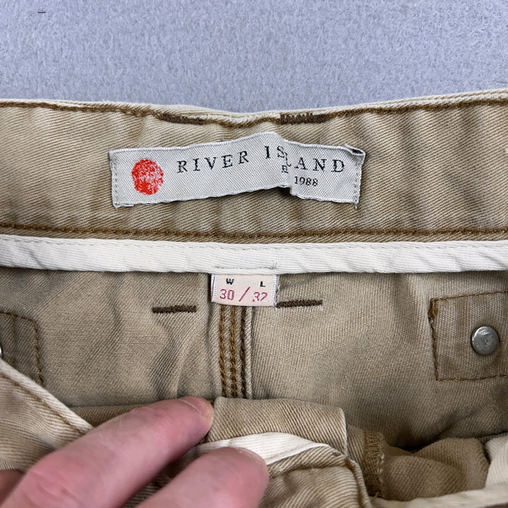 River Island Men's Buckle Back Carpenter Pants Size 32
