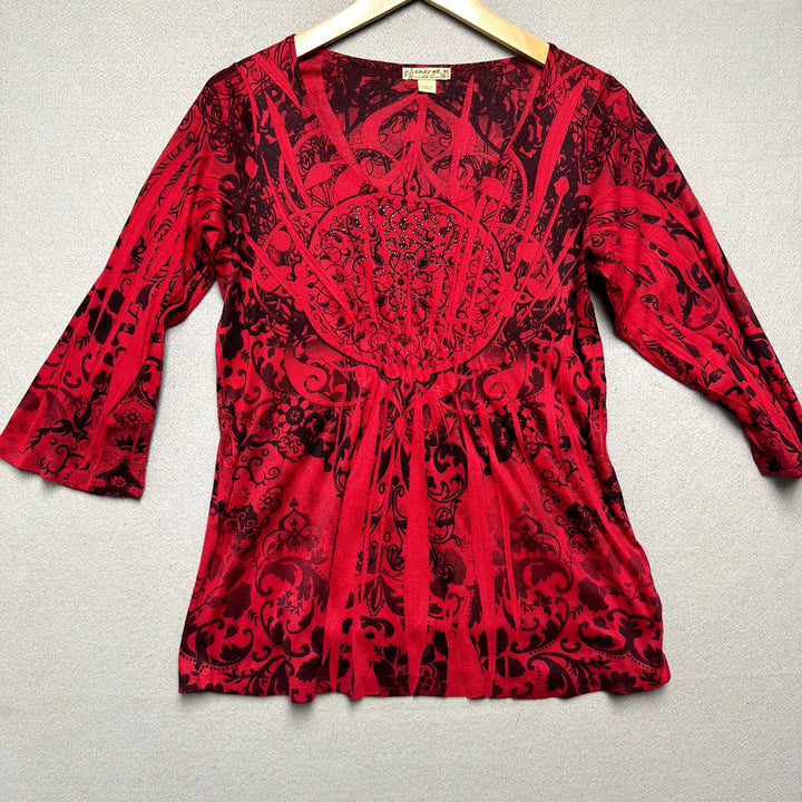 Vintage Energe Y2K Red Top Size Medium