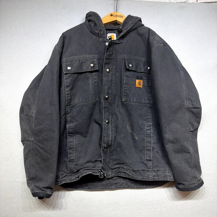 Carhartt Men's Bartlett Sherpa Fleece Lined Black Work Jacket Size XL