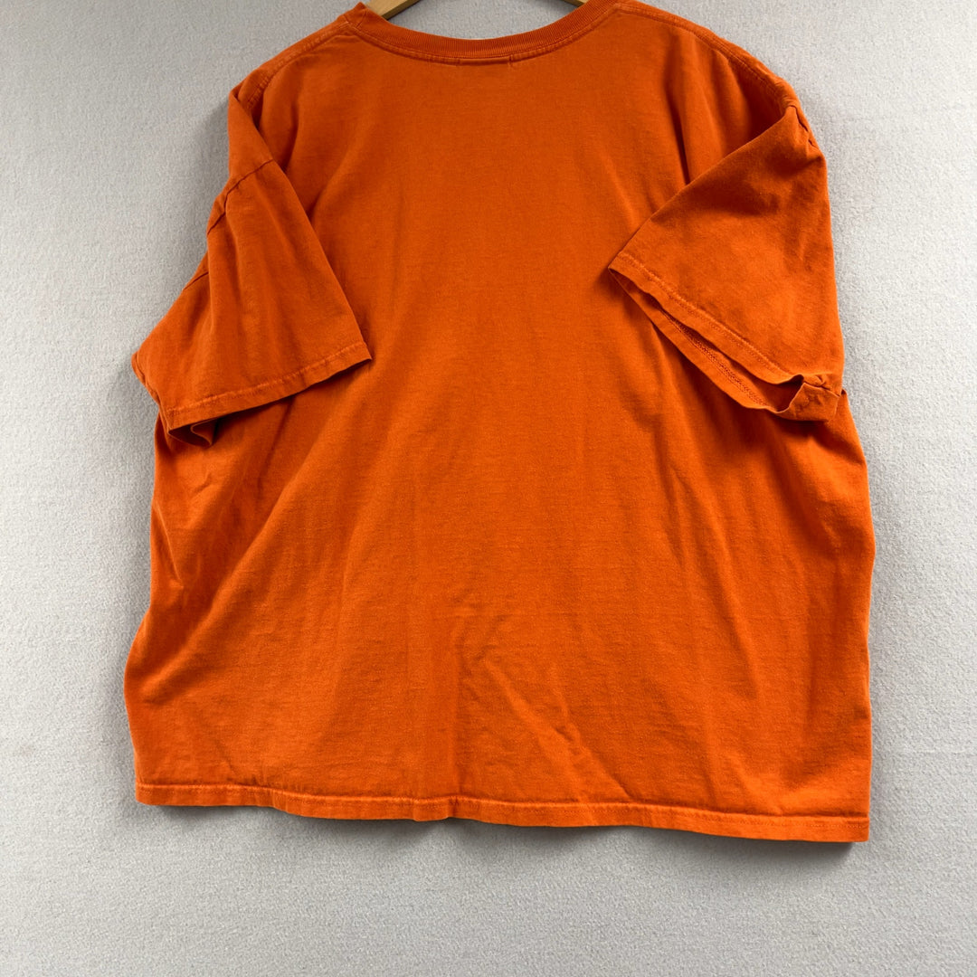 Early 2000's Orange Nike Logo Short Sleeve Shirt Size XXL