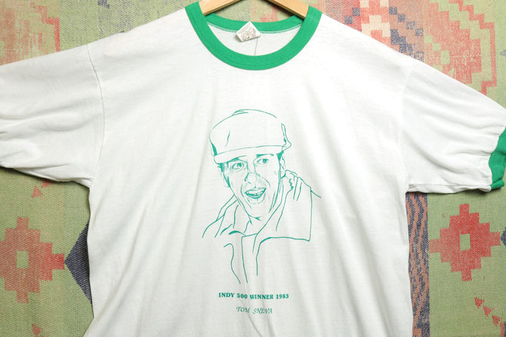 Indy 500 Tom Sneva Vintage 1983 T Shirt Large 80s