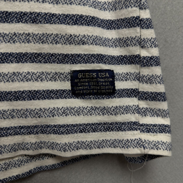 Vintage Guess Jeans Striped T Shirt Size Large