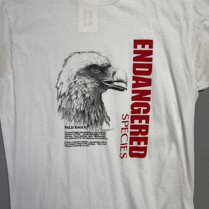 Vintage Bald Eagle Endangered Species T Shirt Size XL