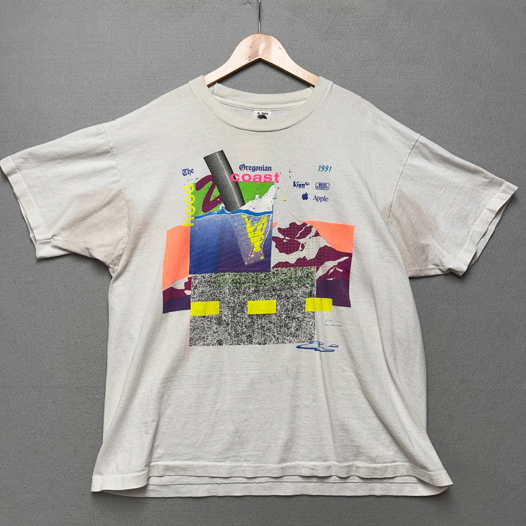 Vintage Hood 2 Coast Race Apple Computers T Shirt Size Xl