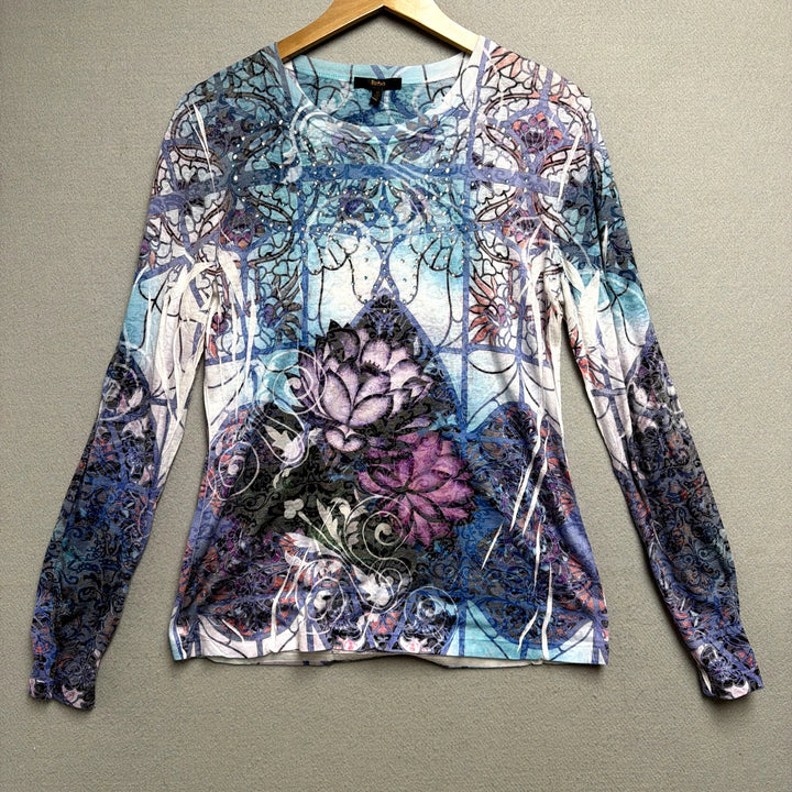 Y2K Reba All over Print Top Size Medium