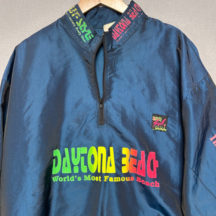 Vintage Surf Style Daytona Beach Windbreaker Jacket Size XXL