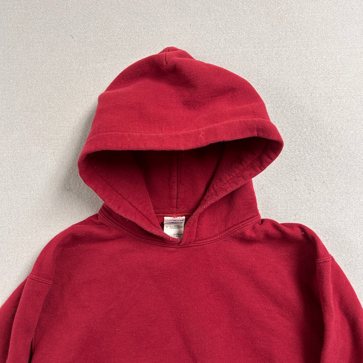 Men's Red Blank Gildan Pullover Hoodie Size Small