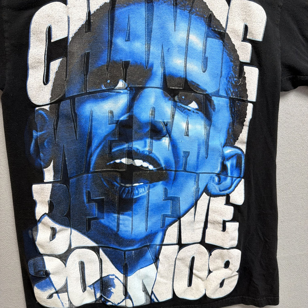 Vintage Y2K Obama 08 T Shirt Size Large