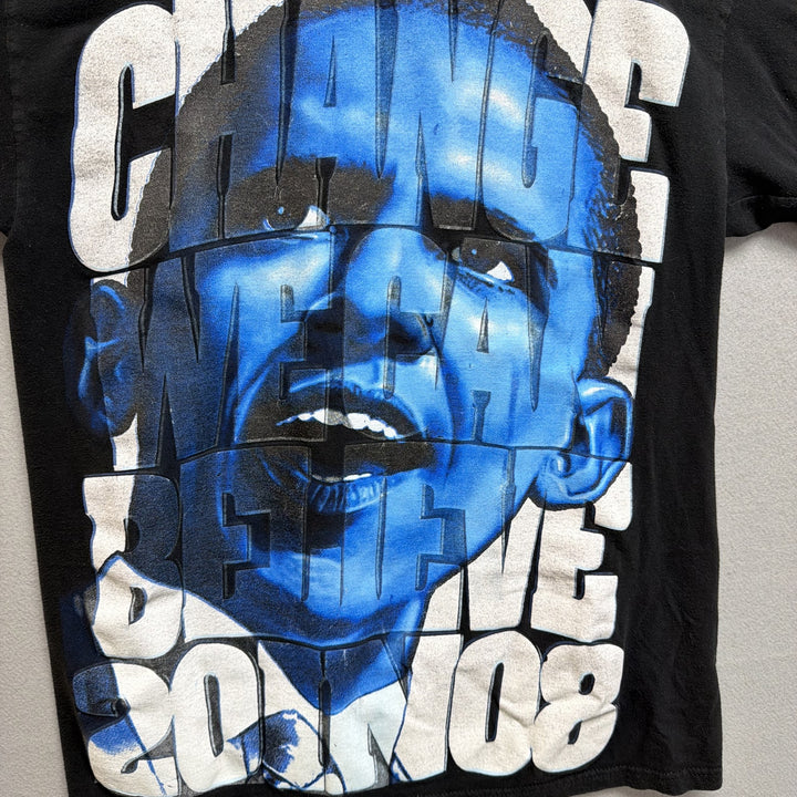 Vintage Y2K Obama 08 T Shirt Size Large
