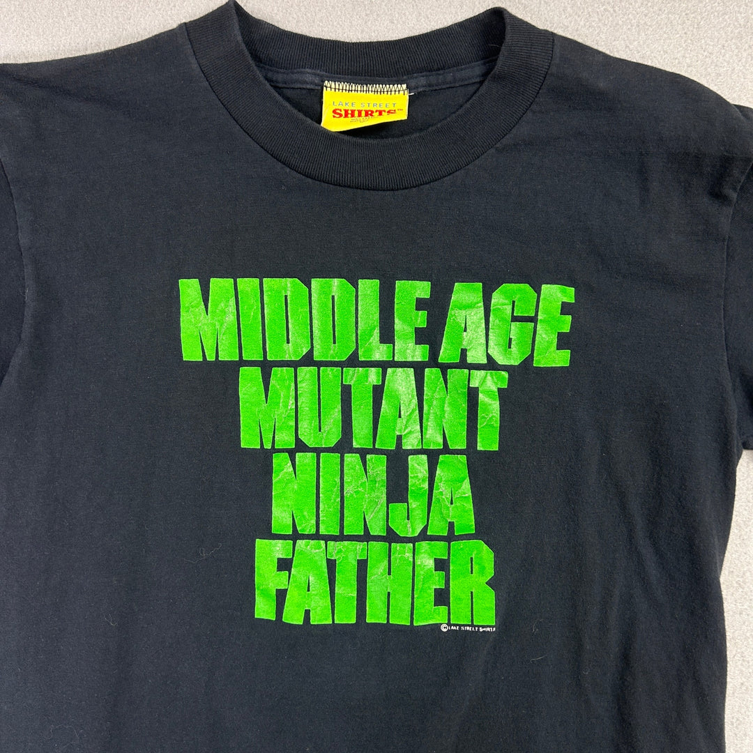 Vintage Middle Age Mutant Ninja Father T Shirt Size Large