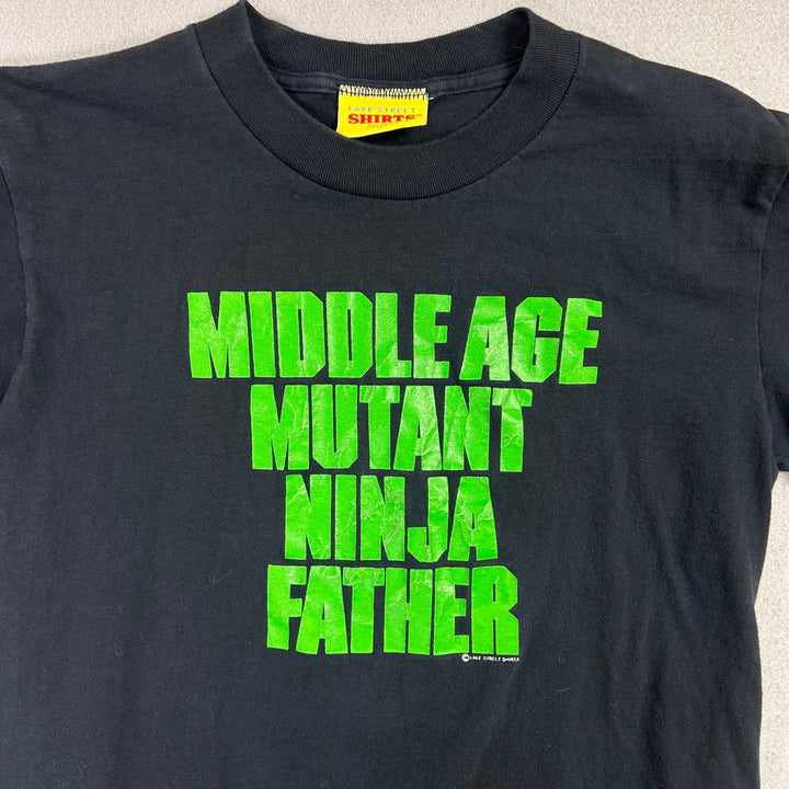 Vintage Middle Age Mutant Ninja Father T Shirt Size Large