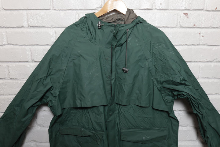90s Vintage Green Pro Rainer Rain Jacket Size Large