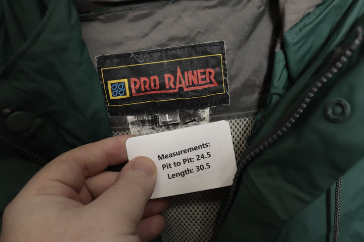 90s Vintage Green Pro Rainer Rain Jacket Size Large