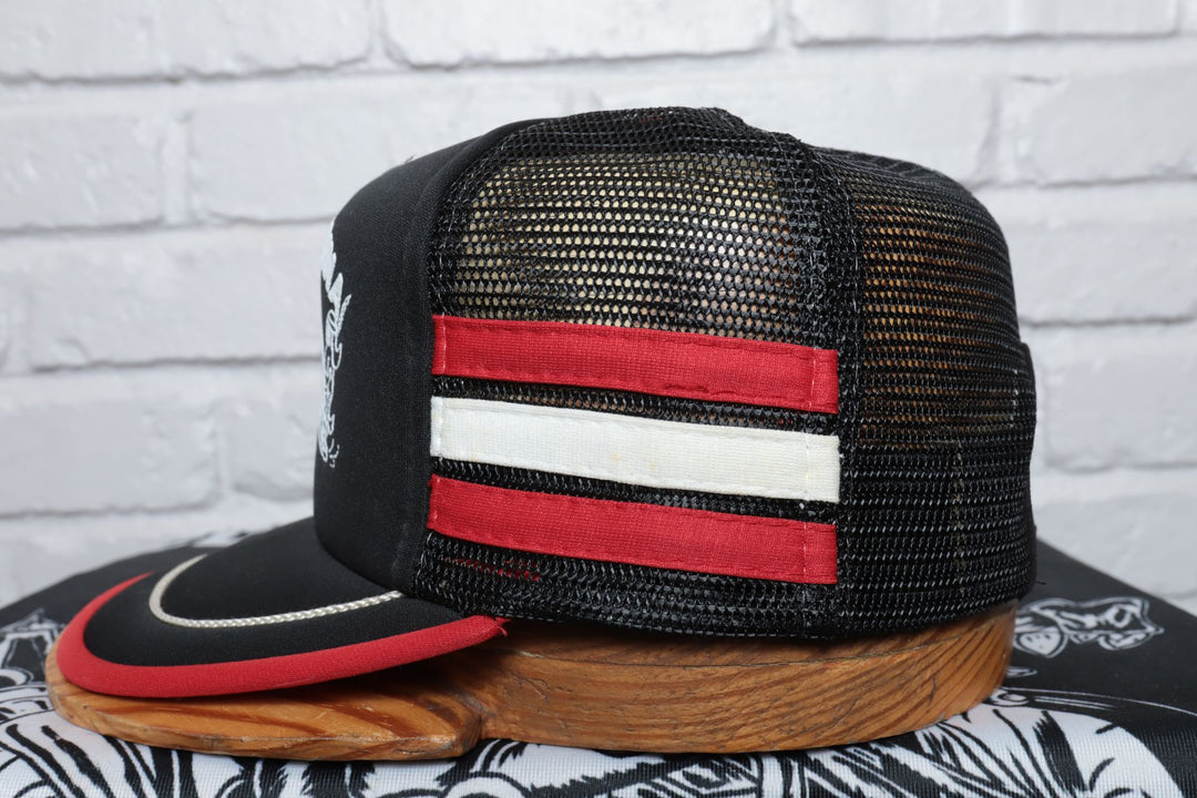 80s Vintage Choctaw Marina Three Stripe Trucker Hat