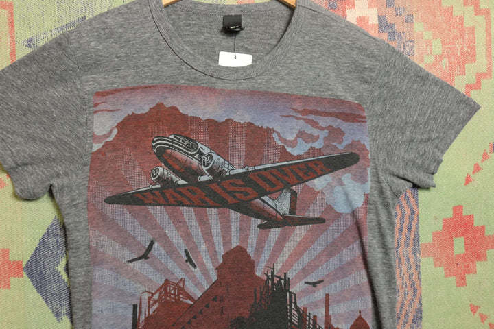 Obey War is Over Y2k Womens T Shirt 2000s Medium