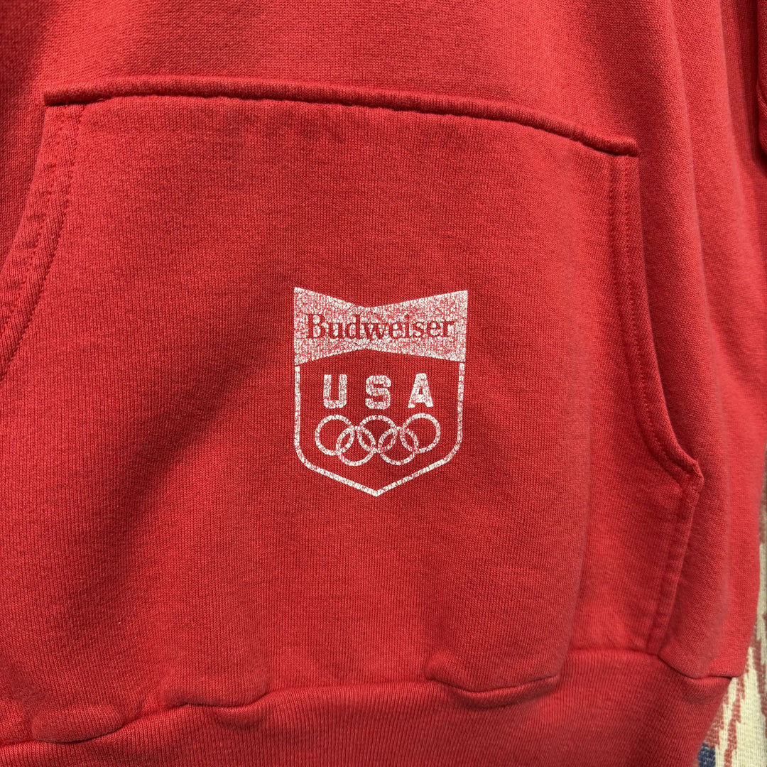 Bud King Of Beers Vintage USA Olympics Hoodie Medium 80s