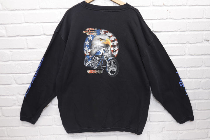 Red River Run Vintage Biker Sweatshirt XL 2000s
