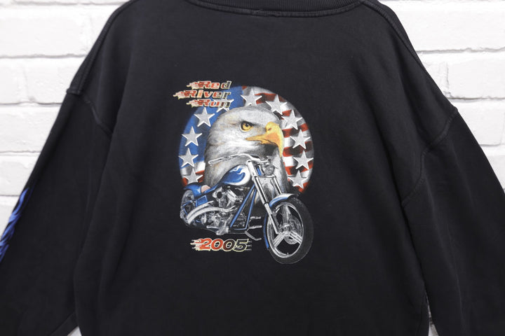 Red River Run Vintage Biker Sweatshirt XL 2000s