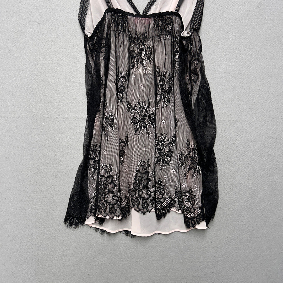 Oscar De La Renta Pink Label Babydoll Chemise Nightgown Size XL