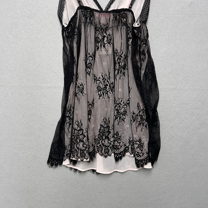 Oscar De La Renta Pink Label Babydoll Chemise Nightgown Size XL