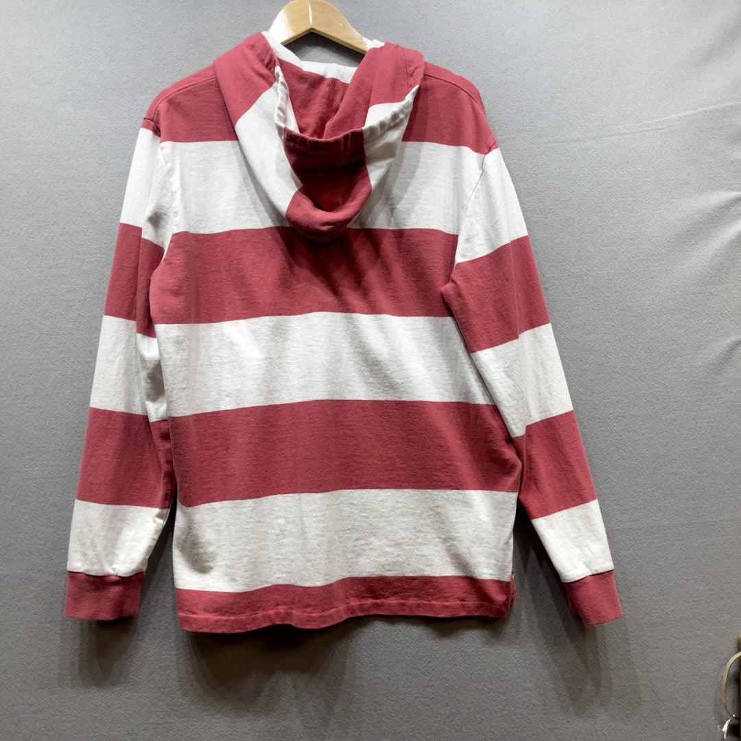 Polo Ralph Lauren Salmon Pink Stripe Hoodie Size Medium