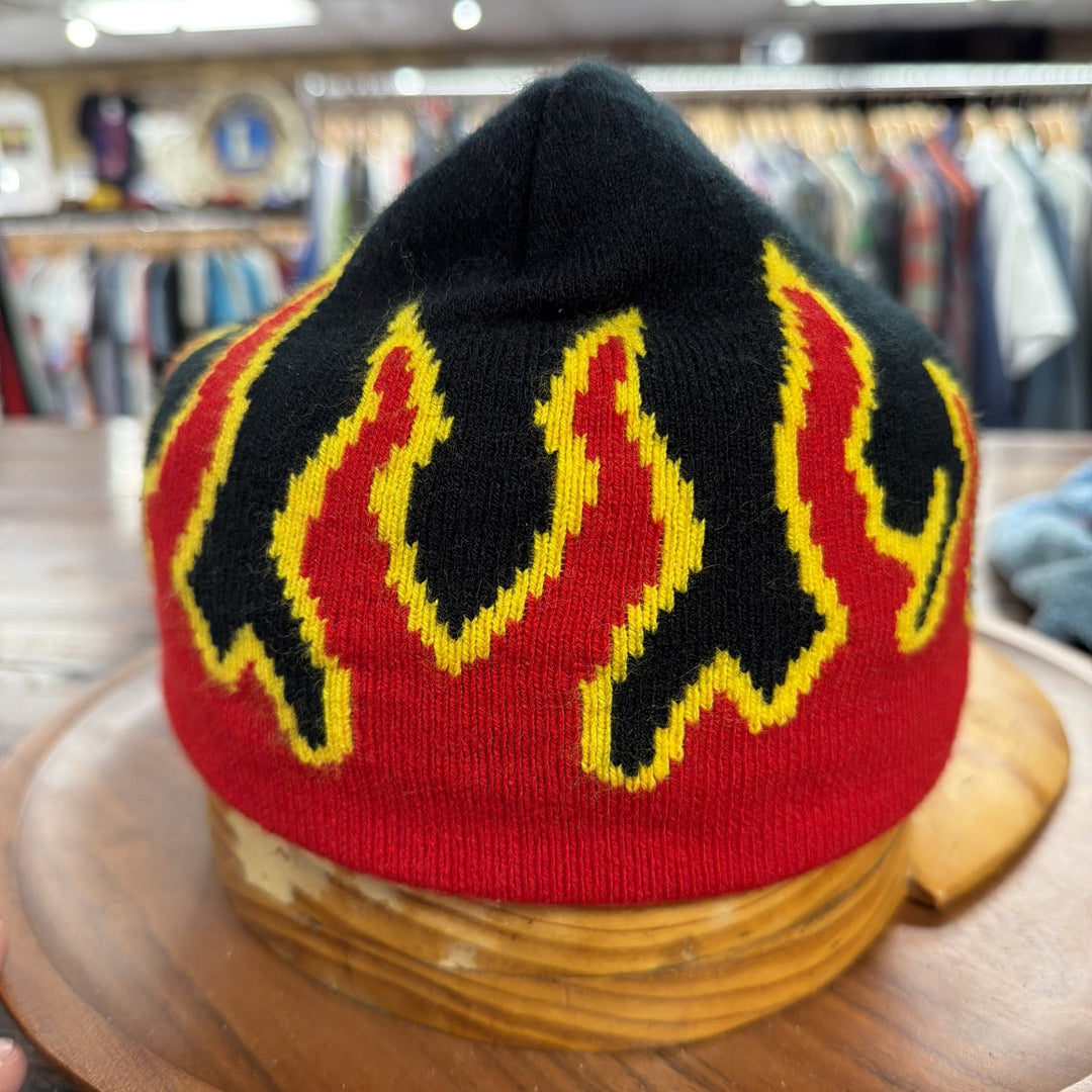 Y2K Style Flame Beanie Hat