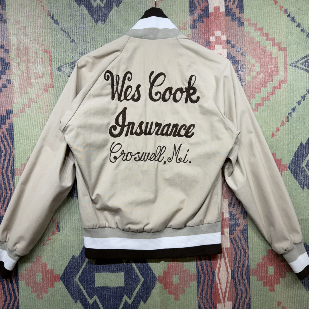 Wes Cook Insurance Vintage Chain stitch Jacket XS 70s
