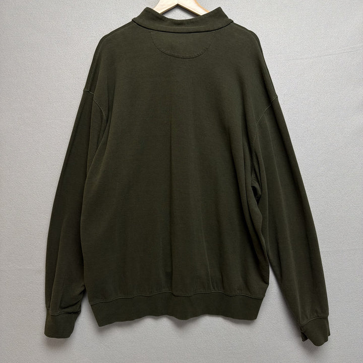 Polo Ralph Lauren Quarter Zip Green Sweatshirt Size XXL Big