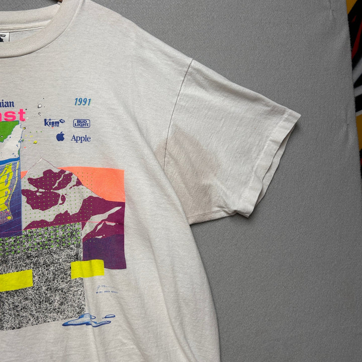 Vintage Hood 2 Coast Race Apple Computers T Shirt Size Xl